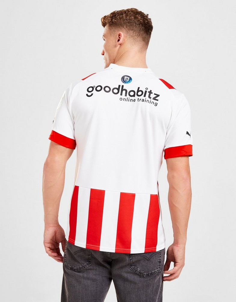 Koszulka, t-shirt męski PUMA KRÓTKI RĘKAW PSV EINDHOVEN 2022/23 HOME SHIRT 76603801 Czerwony