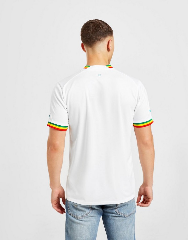 Koszulka, t-shirt męski PUMA KRÓTKI RĘKAW SENEGAL HOME SHIRT 2022/23 76569401 Biały