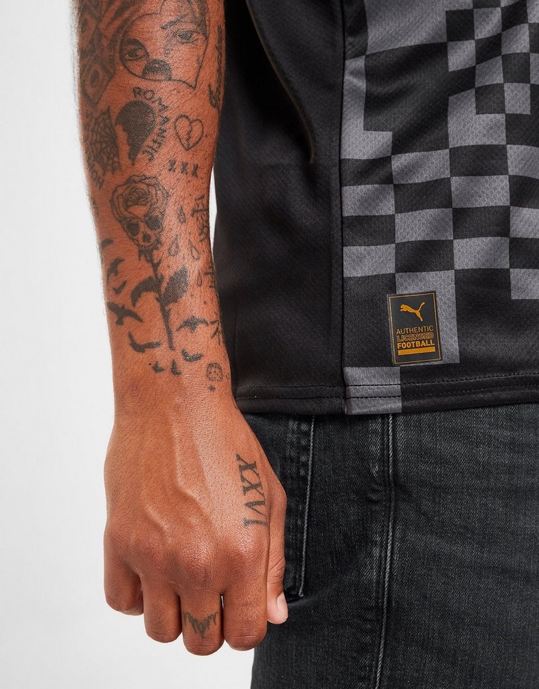 Koszulka, t-shirt męski PUMA KRÓTKI RĘKAW BORUSSIA DORTMUND 2022/23 AWAY SHIRT 76588402 Czarny