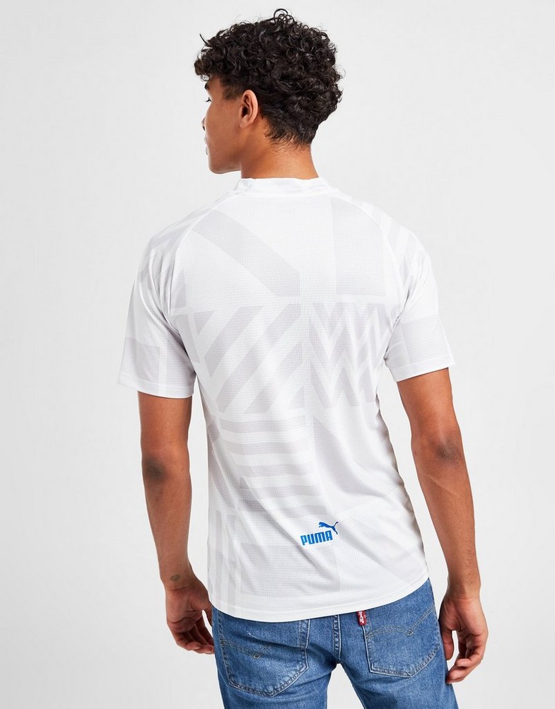 Koszulka, t-shirt męski PUMA KRÓTKI RĘKAW ITALY PRE MATCH AWAY SHIRT 76707418 Biały