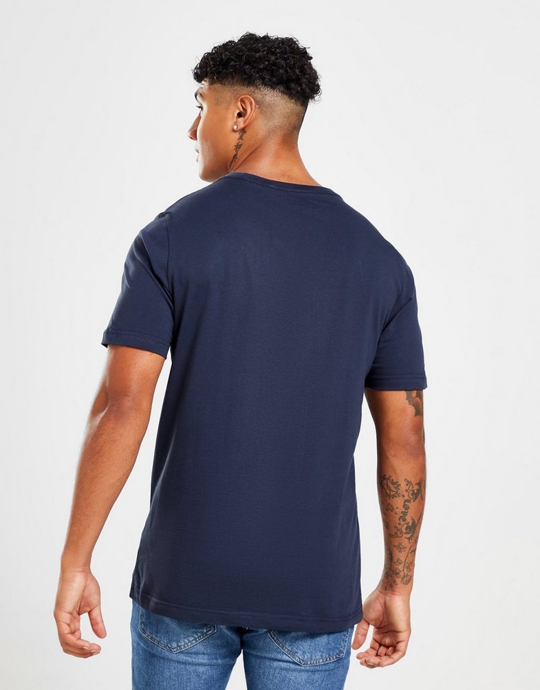 Koszulka, t-shirt męski PUMA KRÓTKI RĘKAW OLYMPIQUE MARSEILLE CORE T-SHIRT 76730702 Granatowy