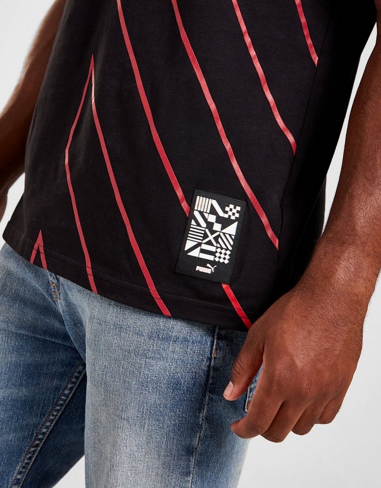 Koszulka, t-shirt męski PUMA KRÓTKI RĘKAW MANCHESTER CITY FC CULTURE T-SHIRT 76779302 Czarny
