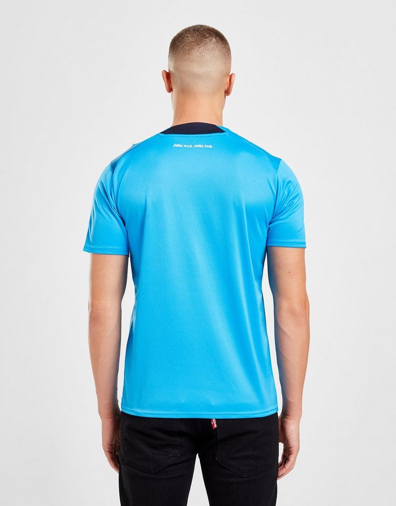Koszulka, t-shirt męski PUMA KRÓTKI RĘKAW OLYMPIQUE MARSEILLE 2022/23 THIRD SHIRT 76610303 Niebieski