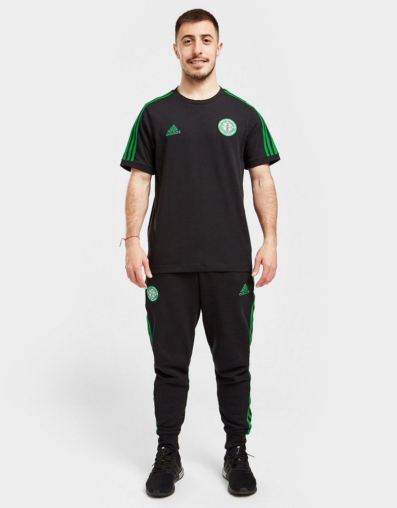 Koszulka, t-shirt męski ADIDAS KRÓTKI RĘKAW CELTIC FC DNA 3-STRIPES T-SHIRT HD3904 Czarny
