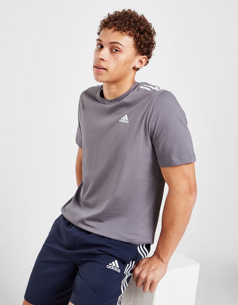 Tricou pentru bărbați ADIDAS TRICOU BADGE OF SPORT 3-STRIPES TRICOU HN4194 Gri