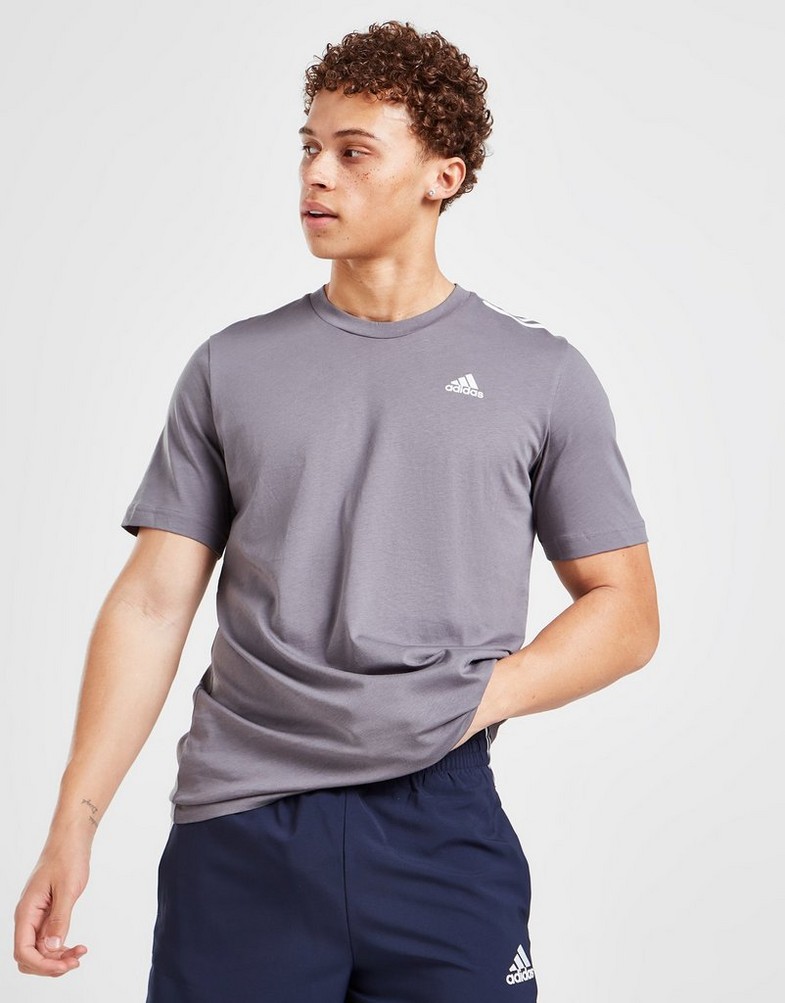 Tricou pentru bărbați ADIDAS TRICOU BADGE OF SPORT 3-STRIPES TRICOU HN4194 Gri
