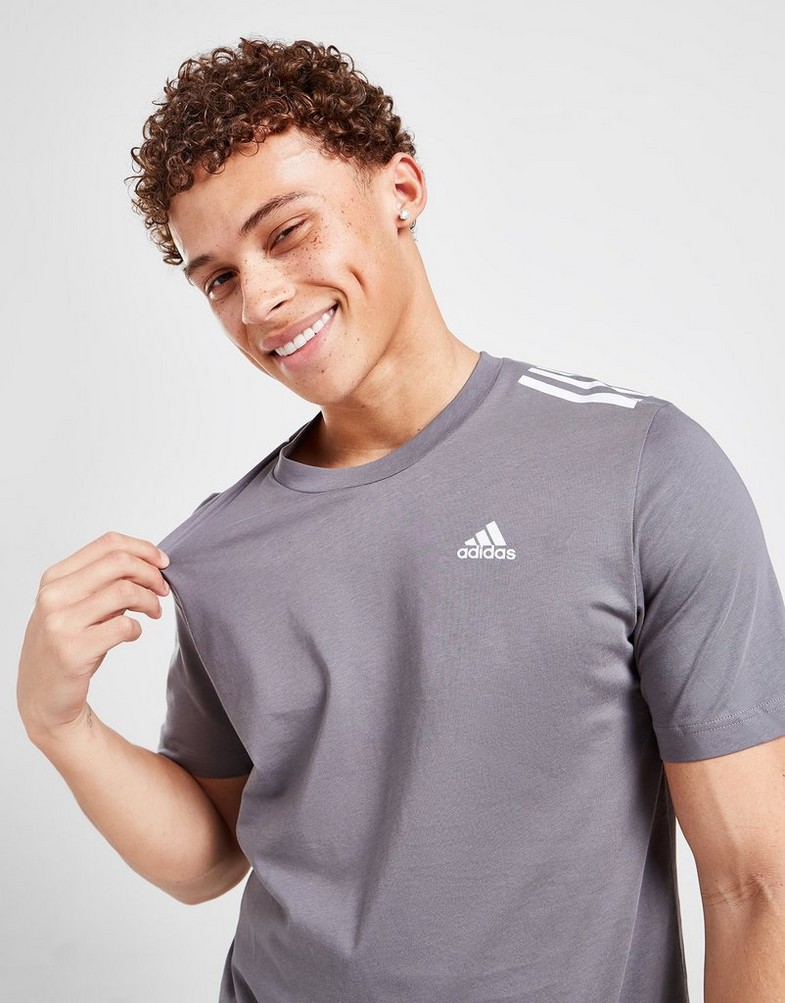 Tricou pentru bărbați ADIDAS TRICOU BADGE OF SPORT 3-STRIPES TRICOU HN4194 Gri