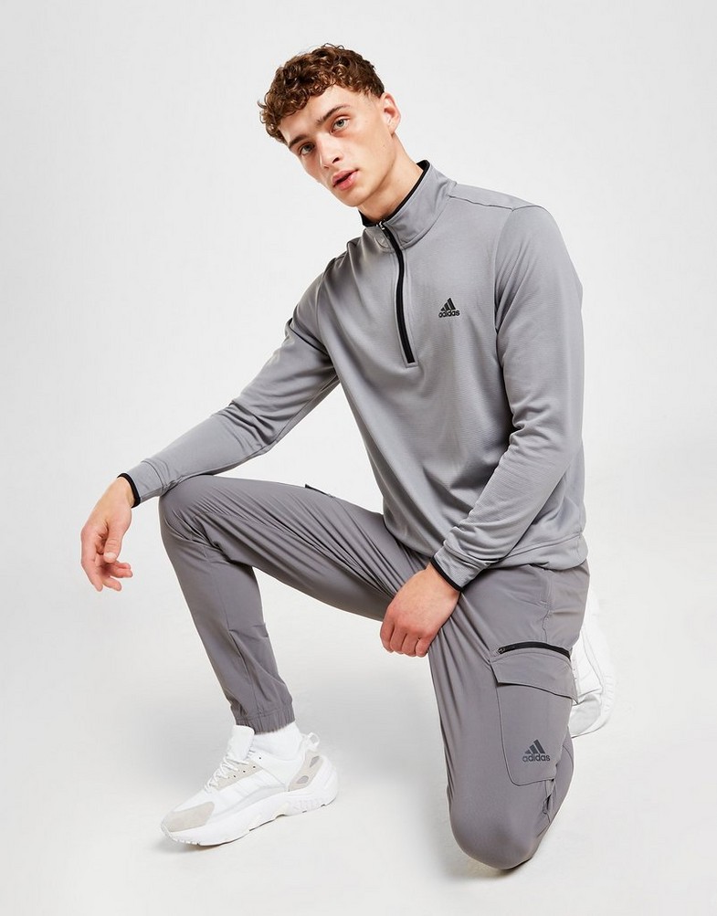 ADIDAS SPODNIE TECH CARGO TRACK PANTS HN4190 Szary