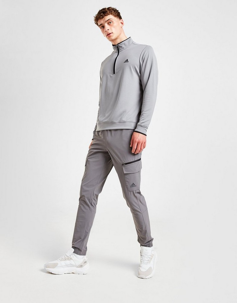 ADIDAS SPODNIE TECH CARGO TRACK PANTS HN4190 Szary