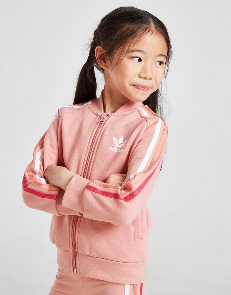 Trening pentru copii ADIDAS ROCHIE GIRLS' TRI STRIPE TRACKSUIT CHILD HP1300 Portocaliu