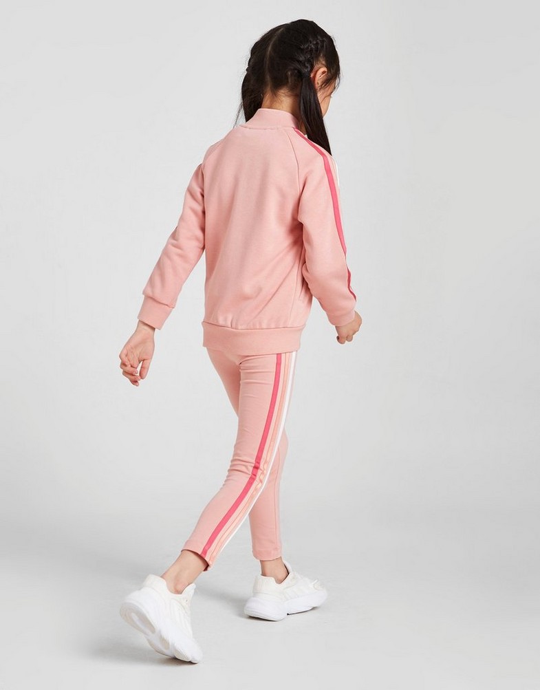 Trening pentru copii ADIDAS ROCHIE GIRLS' TRI STRIPE TRACKSUIT CHILD HP1300 Portocaliu