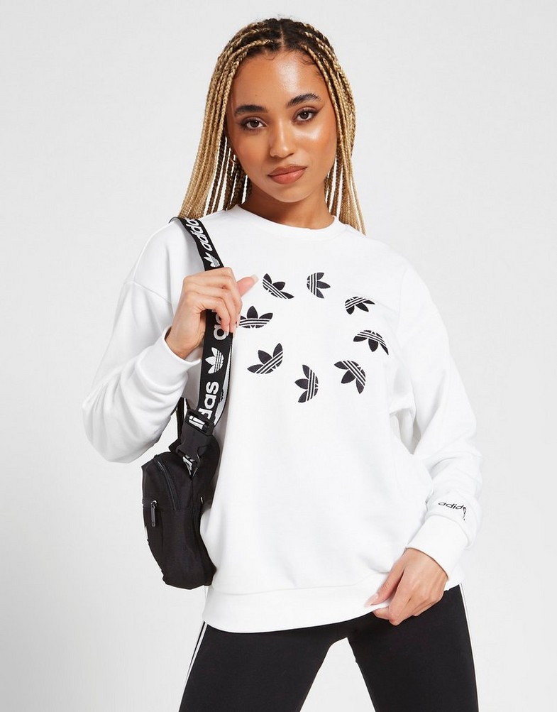 Bluza damska ADIDAS CIRCLE TREFOIL CREW SWEATSHIRT  HM6473 Biały