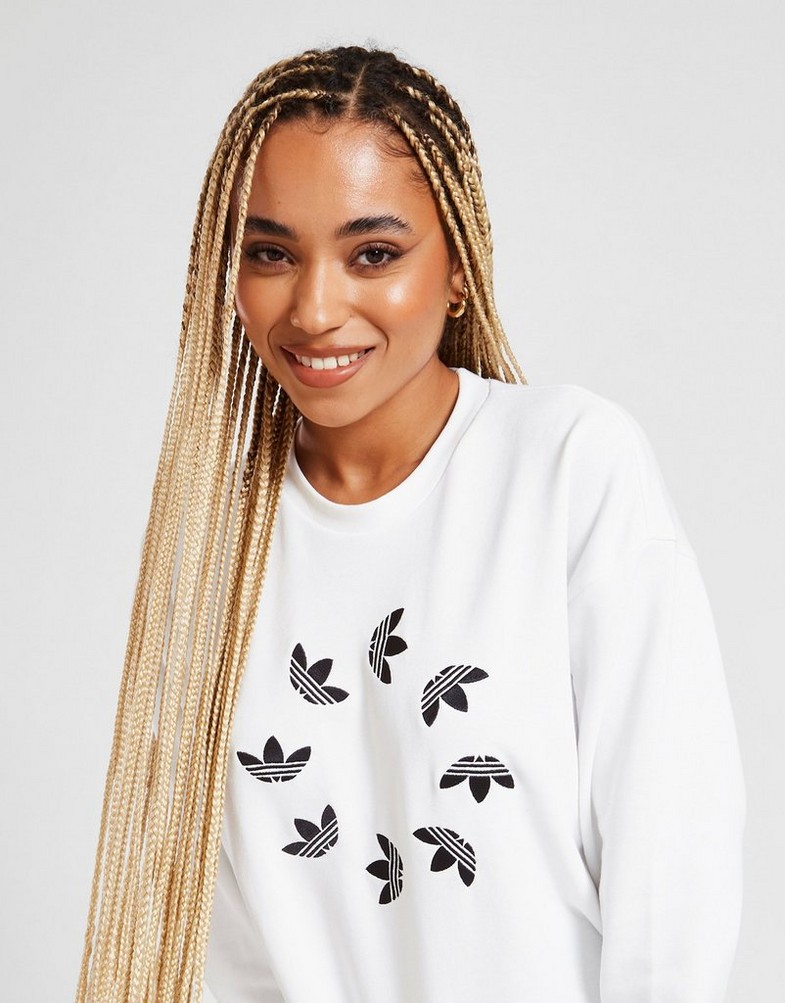 Bluza damska ADIDAS CIRCLE TREFOIL CREW SWEATSHIRT  HM6473 Biały