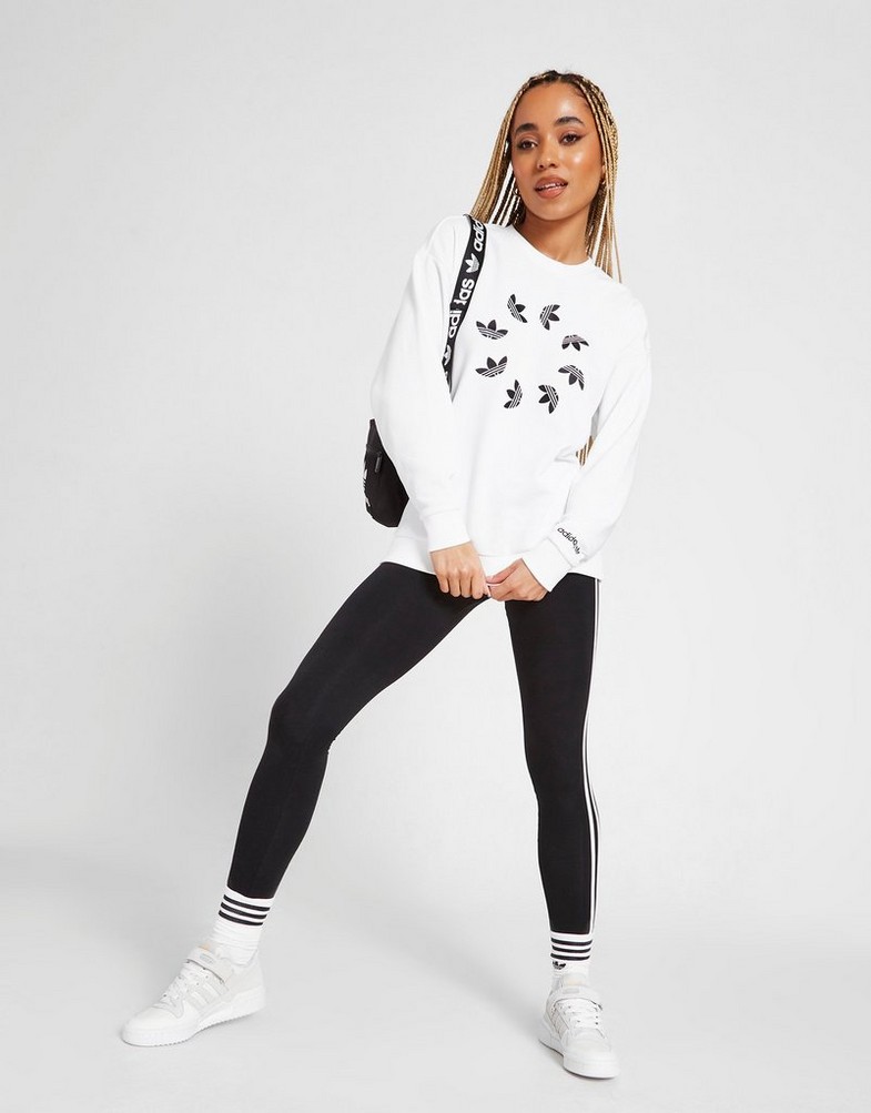 Bluza damska ADIDAS CIRCLE TREFOIL CREW SWEATSHIRT  HM6473 Biały