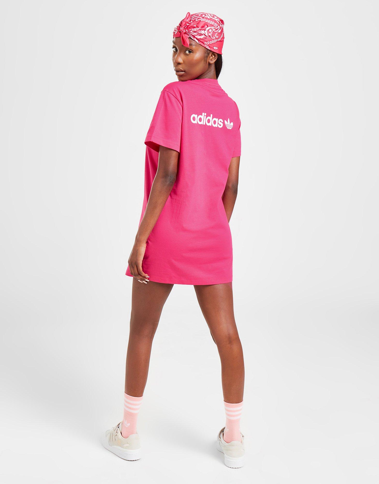 Dámske šaty ADIDAS LINEAR TRIČKO DRESS  HS4300 Ružová