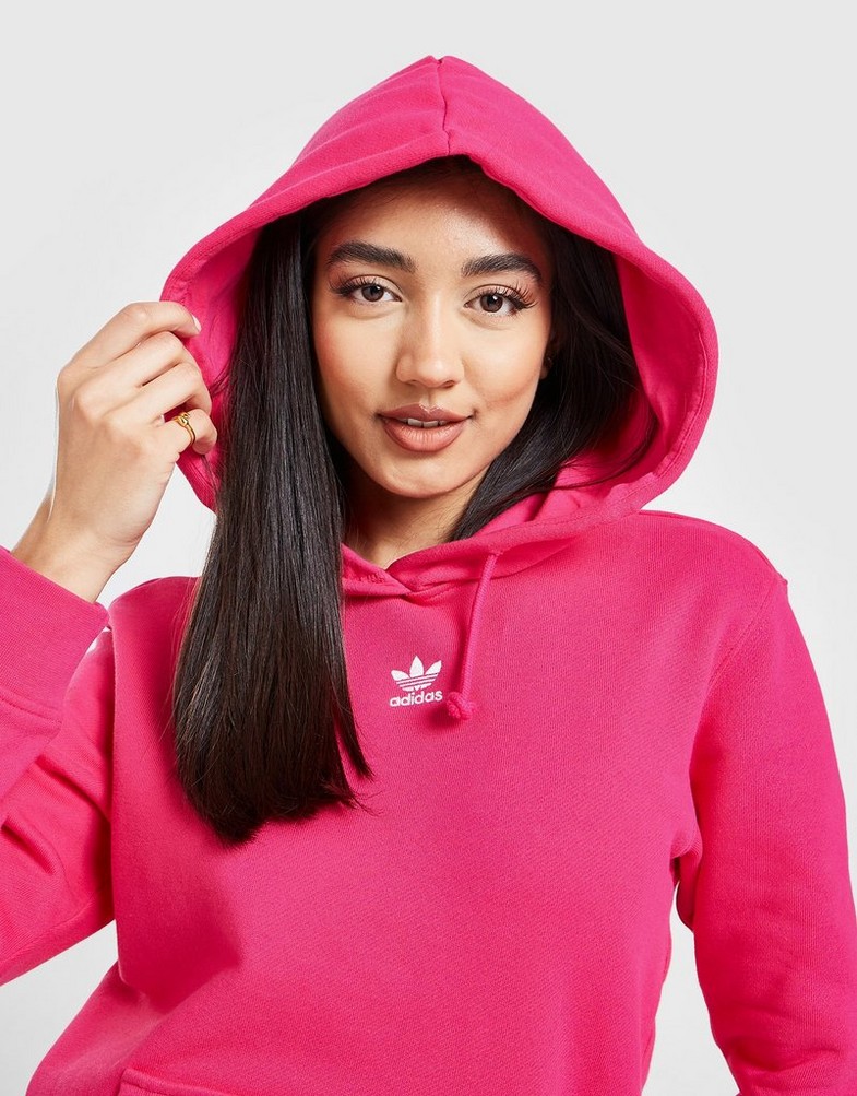 Bluza damska ADIDAS BLUZA Z KAPTUREM ESSENTIAL FLEECE OVERHEAD HG6154 Różowy