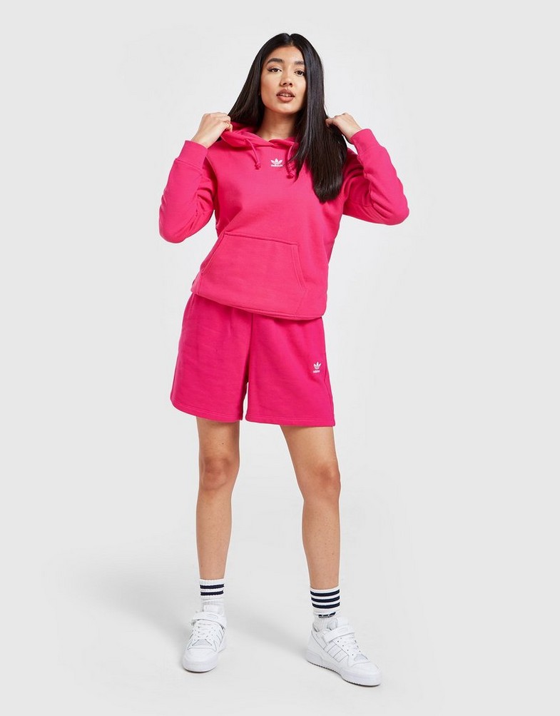 Bluza damska ADIDAS BLUZA Z KAPTUREM ESSENTIAL FLEECE OVERHEAD HG6154 Różowy