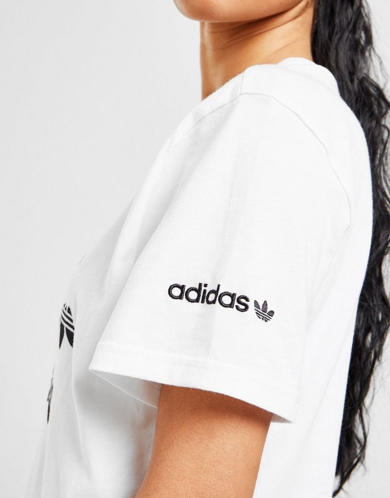 Koszulka, t-shirt damski ADIDAS T-SHIRT CIRCLE TREFOIL T-SHIRT HM6479 Biały