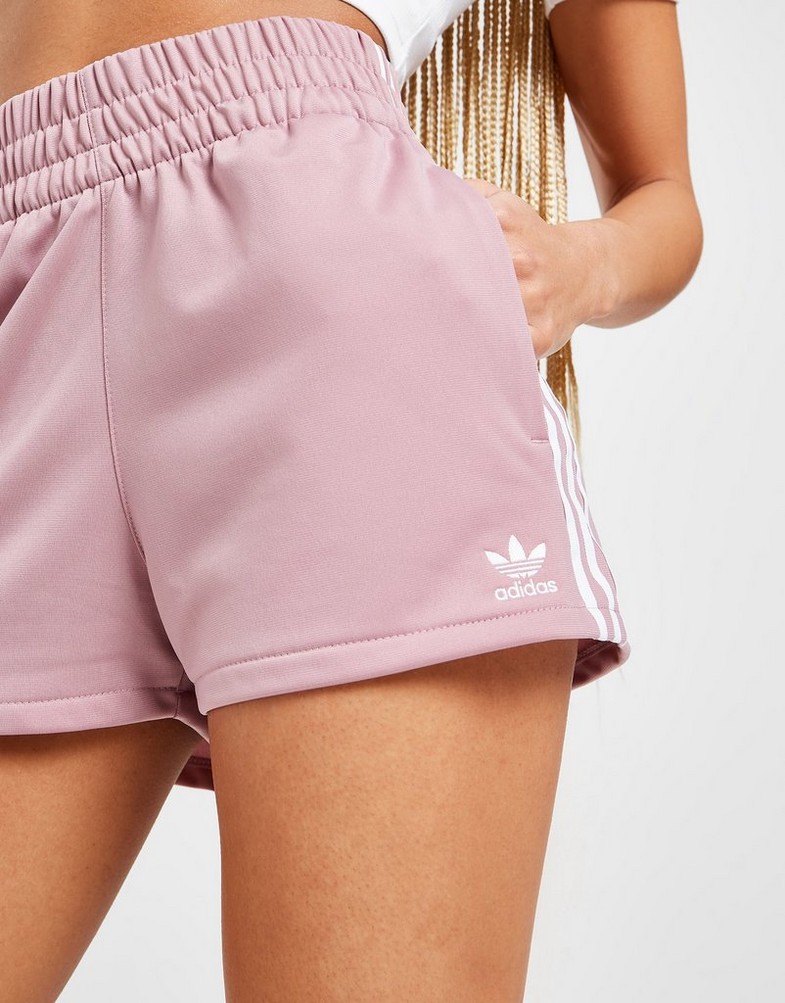 ADIDAS SZORTY 3 STRIPES POLY SHORTS HU0284 kolor Fioletowy Damskie Ubrania w JD Sports