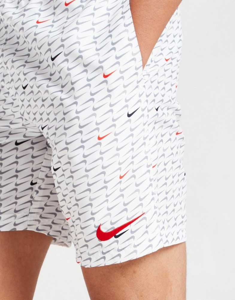 Krótkie spodenki, szorty dziecięce NIKE SZORTY SWIM NK AO PRINT WHITE