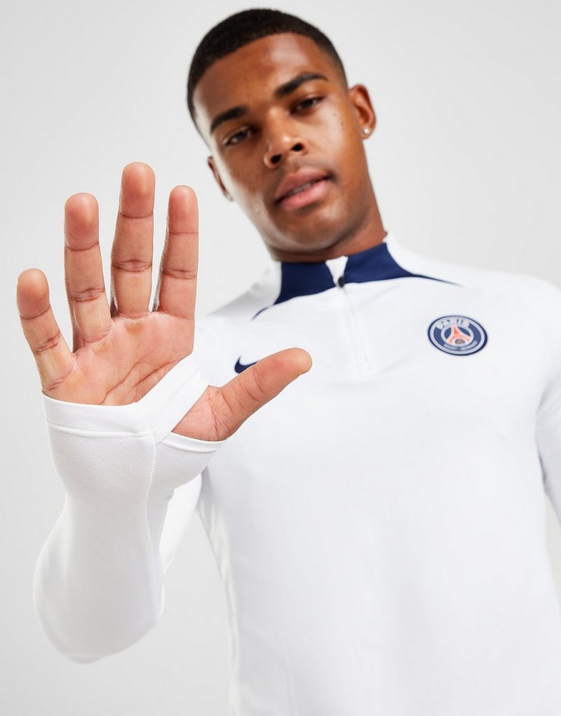 Komplet dresowy męski JORDAN DRES PARIS SAINT GERMAIN STRIKE DRILL TOP DM2458-101 Biały