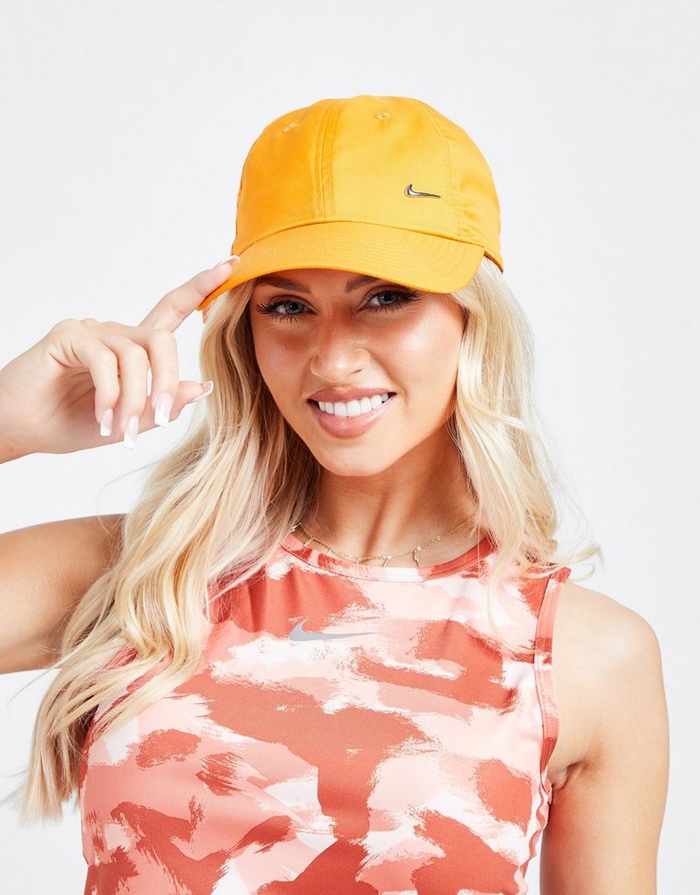 Czapka z daszkiem damska NIKE H8 METAL SWOOSH CAP ORA 943092886 Pomarańczowy