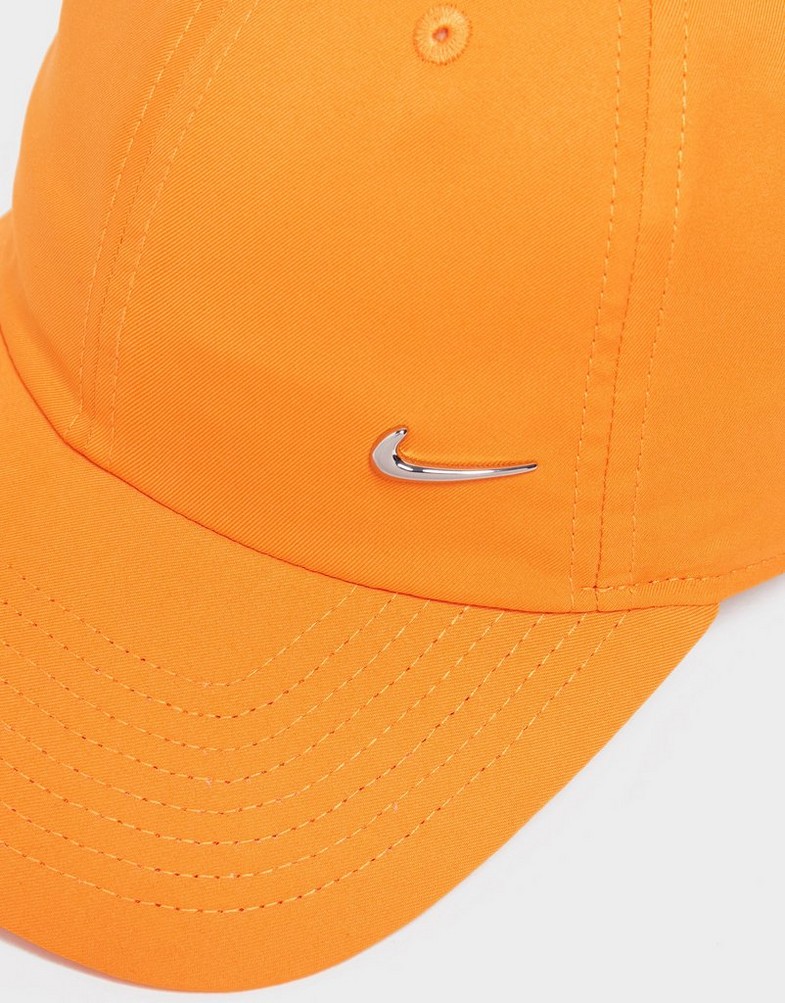 Czapka z daszkiem damska NIKE H8 METAL SWOOSH CAP ORA 943092886 Pomarańczowy