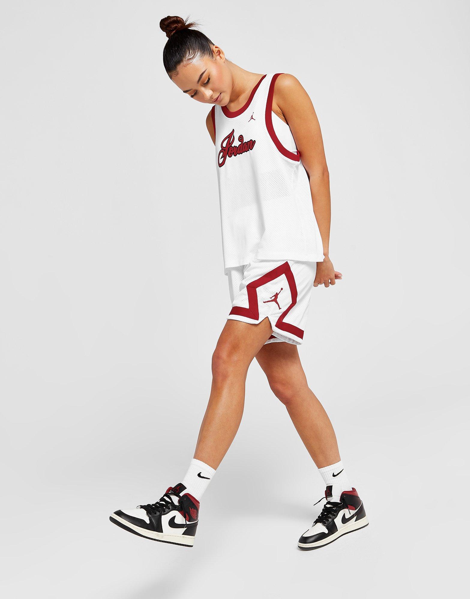 Női rövidnadrág JORDAN RÖVIDNADRÁG W J HERITAGE DIAMOND S COR DO5032-100 Fehér