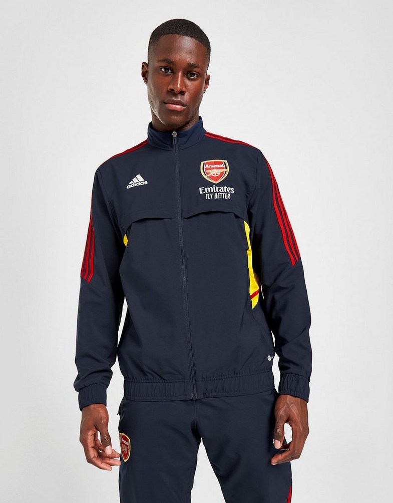 Komplet dresowy męski ADIDAS DRES ARSENAL FC PRESENTATION JACKET HA5301 Granatowy
