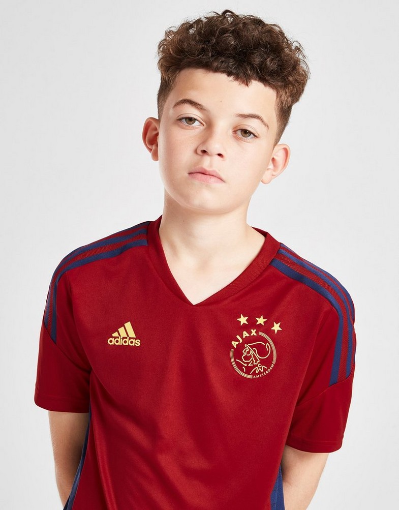 Koszulka, t-shirt dziecięcy ADIDAS KRÓTKI RĘKAW AJAX TRAINING SHIRT JUNIOR H58261 Czerwony
