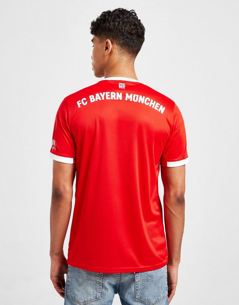 Koszulka, t-shirt męski ADIDAS KRÓTKI RĘKAW FC BAYERN MUNICH 2022/23 HOME SHIRT H39900 Czerwony