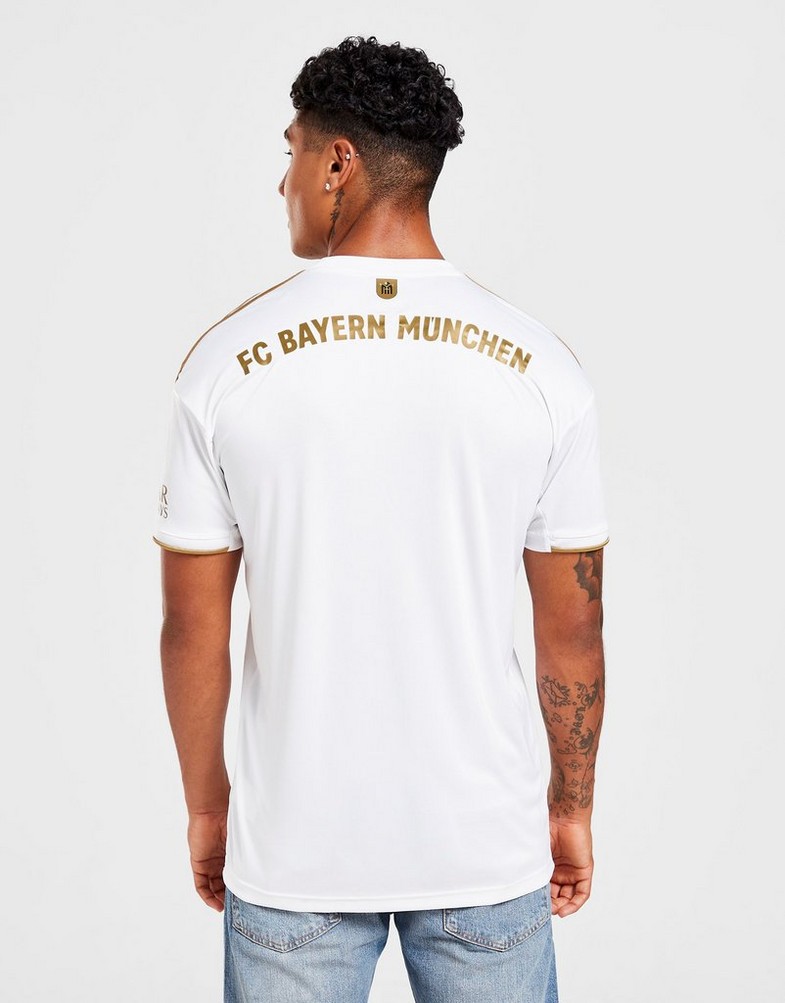 Koszulka, t-shirt męski ADIDAS KRÓTKI RĘKAW FC BAYERN MUNICH 2022/23 AWAY SHIRT HI3886 Biały