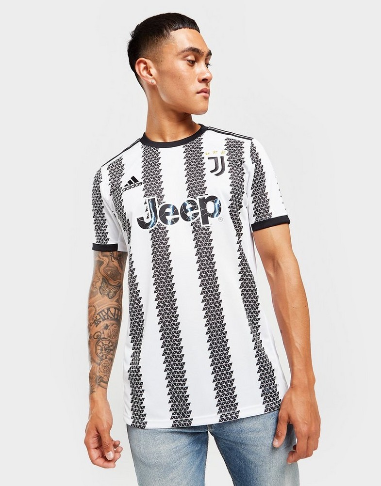 Koszulka, t-shirt męski ADIDAS KRÓTKI RĘKAW JUVENTUS 2022/23 HOME SHIRT H38907 Biały