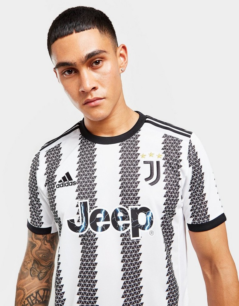 Koszulka, t-shirt męski ADIDAS KRÓTKI RĘKAW JUVENTUS 2022/23 HOME SHIRT H38907 Biały