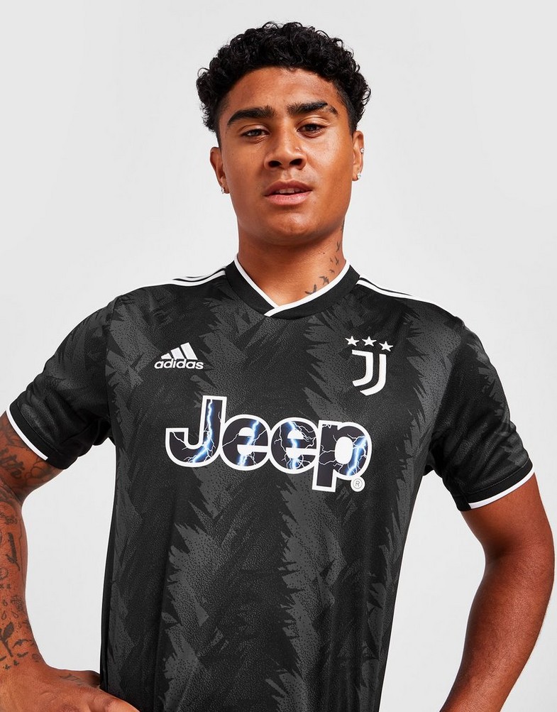 Koszulka, t-shirt męski ADIDAS KRÓTKI RĘKAW JUVENTUS 2022/23 AWAY SHIRT HD2015 Czarny