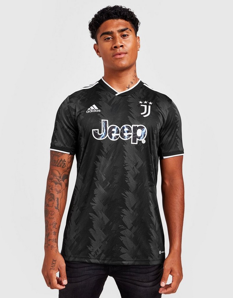 Koszulka, t-shirt męski ADIDAS KRÓTKI RĘKAW JUVENTUS 2022/23 AWAY SHIRT HD2015 Czarny