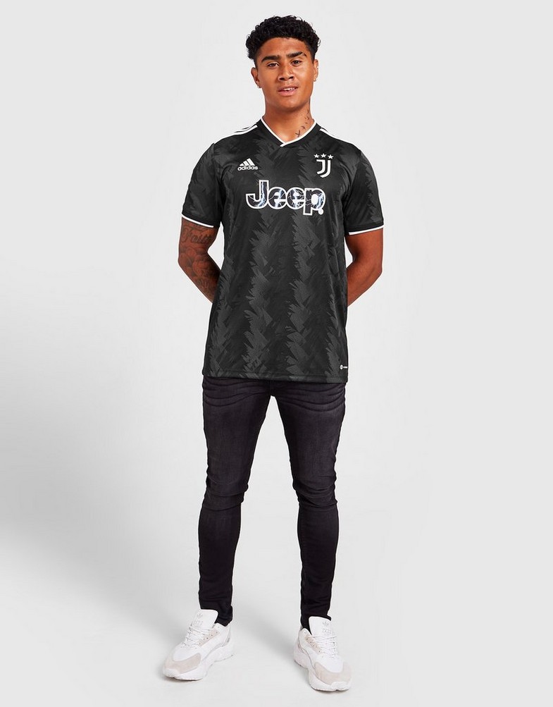 Koszulka, t-shirt męski ADIDAS KRÓTKI RĘKAW JUVENTUS 2022/23 AWAY SHIRT HD2015 Czarny