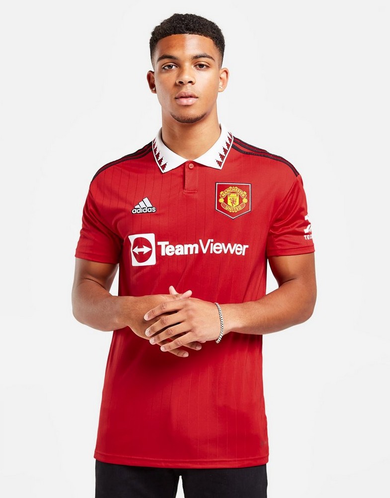 Koszulka, t-shirt męski ADIDAS KRÓTKI RĘKAW MANCHESTER UNITED FC 2022/23 HOME SHIRT H13881 Czerwony