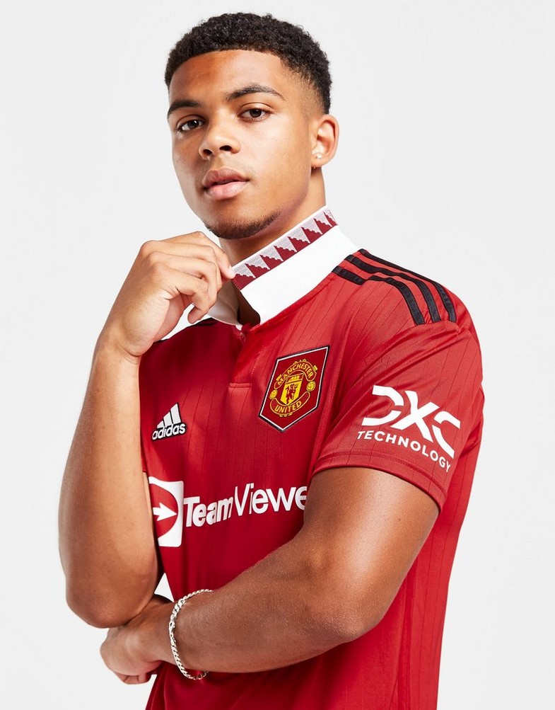 Koszulka, t-shirt męski ADIDAS KRÓTKI RĘKAW MANCHESTER UNITED FC 2022/23 HOME SHIRT H13881 Czerwony