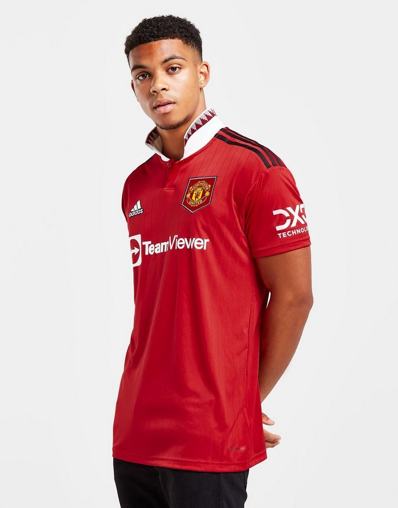 Koszulka, t-shirt męski ADIDAS KRÓTKI RĘKAW MANCHESTER UNITED FC 2022/23 HOME SHIRT H13881 Czerwony