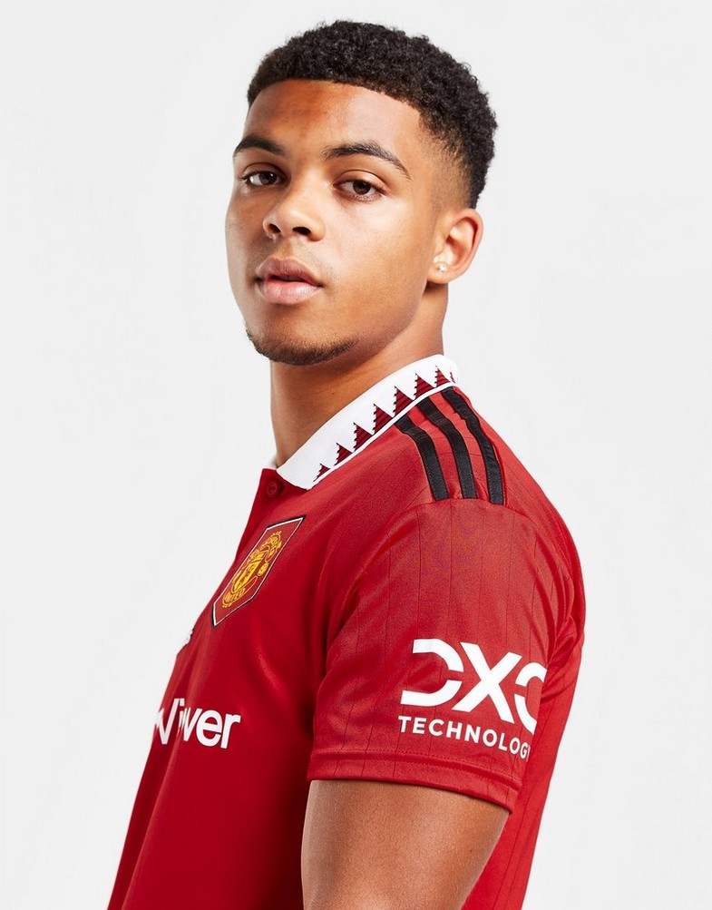 Koszulka, t-shirt męski ADIDAS KRÓTKI RĘKAW MANCHESTER UNITED FC 2022/23 HOME SHIRT H13881 Czerwony