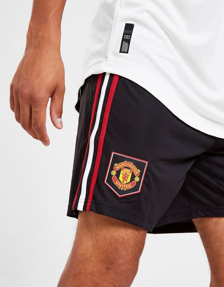Koszulka, t-shirt męski ADIDAS KRÓTKI RĘKAW MANCHESTER UNITED FC 2022/23 AWAY SHORTS H13882 Czarny