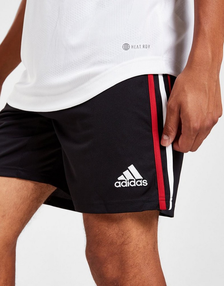 Koszulka, t-shirt męski ADIDAS KRÓTKI RĘKAW MANCHESTER UNITED FC 2022/23 AWAY SHORTS H13882 Czarny