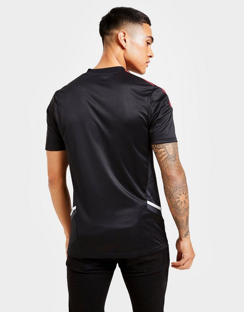 Koszulka, t-shirt męski ADIDAS KRÓTKI RĘKAW MANCHESTER UNITED FC TRAINING SHIRT H64026 Czarny