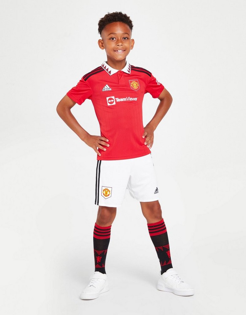 Koszulka, t-shirt dziecięcy ADIDAS KRÓTKI RĘKAW MANCHESTER UNITED FC 2022/23 HOME KIT CHILDREN H64050 Czerwony