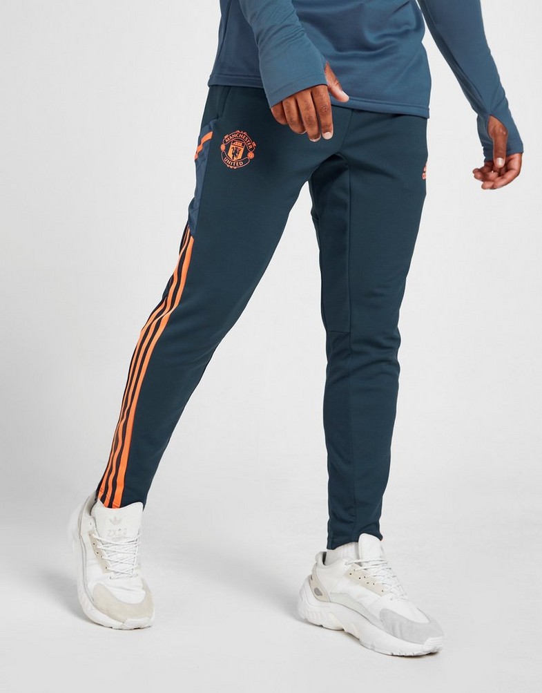 Komplet dresowy męski ADIDAS DRES MANCHESTER UNITED FC TRAINING TRACK PANTS HG3987 Granatowy