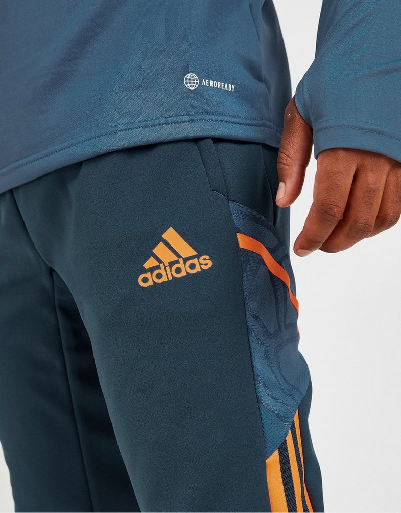 Komplet dresowy męski ADIDAS DRES MANCHESTER UNITED FC TRAINING TRACK PANTS HG3987 Granatowy