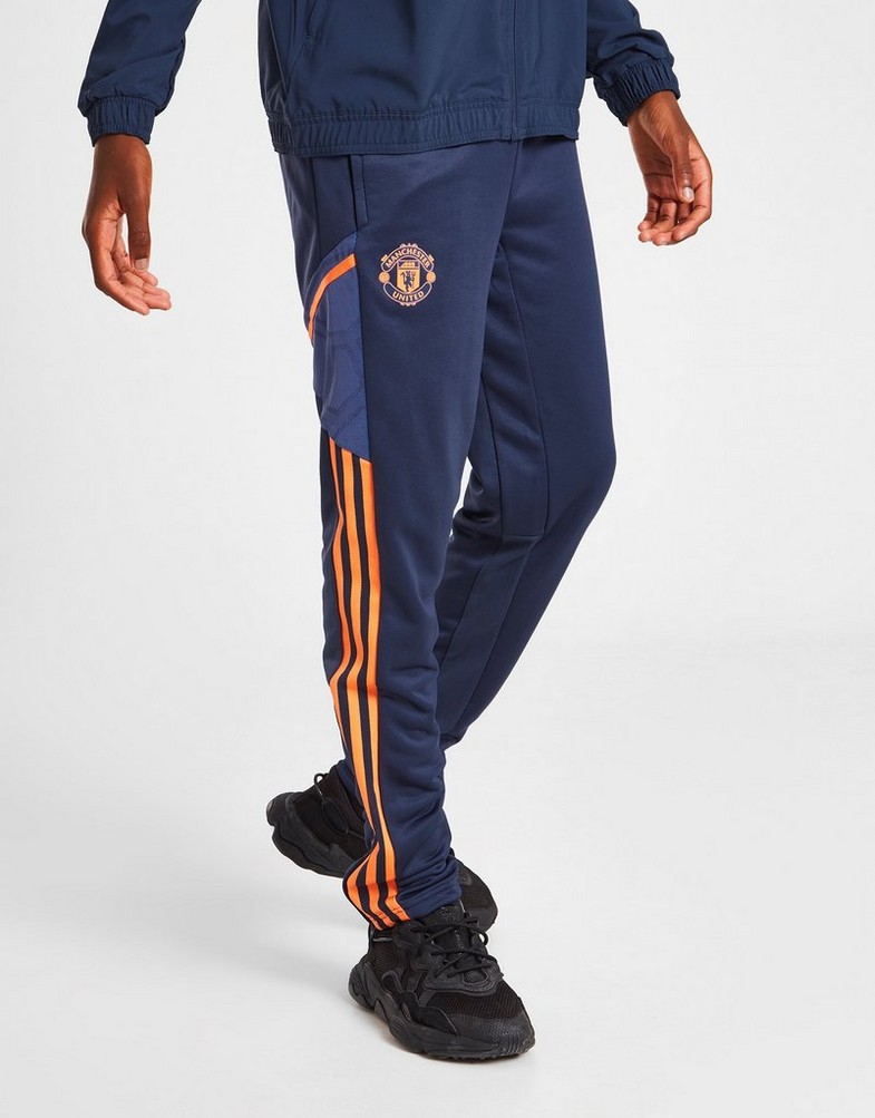 Komplet dresowy dziecięcy ADIDAS DRES MANCHESTER UNITED FC TRAINING TRACK PANTS JUNIOR HH9324 Granatowy