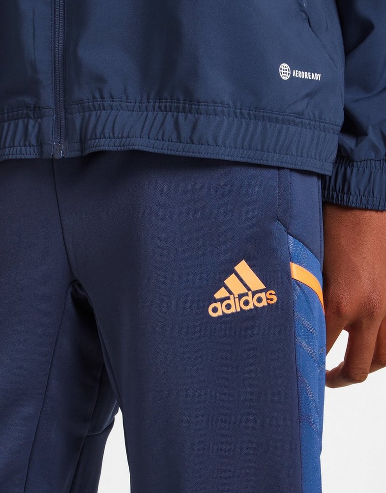 Komplet dresowy dziecięcy ADIDAS DRES MANCHESTER UNITED FC TRAINING TRACK PANTS JUNIOR HH9324 Granatowy