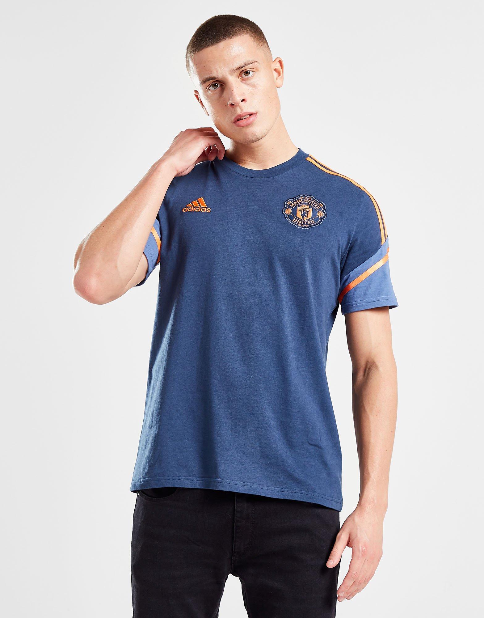 Koszulka, t-shirt męski ADIDAS KRÓTKI RĘKAW MANCHESTER UNITED FC TRAINING T-SHIRT HH9337 Granatowy